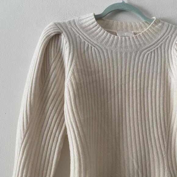 7 FOR ALL MANKIND cream cashmere sweater - Picture 4 of 7